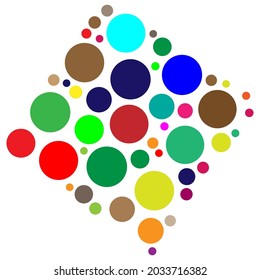 Random dots, circles, specles illustration. Dotted design element