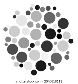 Random dots, circles, specles illustration. Dotted design element