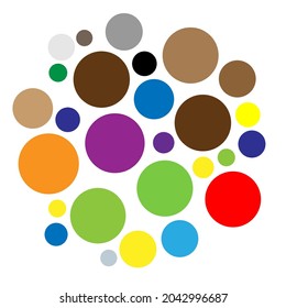 Random dots, circles, specles illustration. Dotted design element