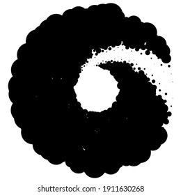 Puntos aleatorios, círculos espirales, giratorios, torrenciales