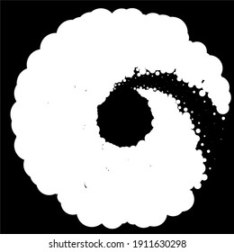 Randpunkte, Kreise mit Spirale, wirbeln, wirbeln