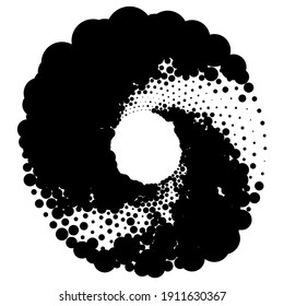 Puntos aleatorios, círculos espirales, giratorios, torrenciales