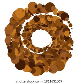 Random dots, circles spiral, swirl, twirl