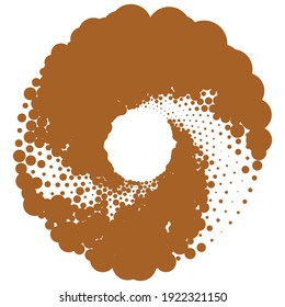 Randpunkte, Kreise mit Spirale, wirbeln, wirbeln