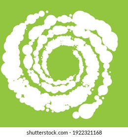 Random dots, circles spiral, swirl, twirl
