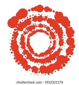 Random dots, circles spiral, swirl, twirl