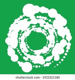 Randpunkte, Kreise mit Spirale, wirbeln, wirbeln