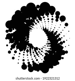 Randpunkte, Kreise mit Spirale, wirbeln, wirbeln