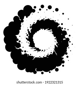 Puntos aleatorios, círculos espirales, giratorios, torrenciales