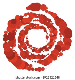 Random dots, circles spiral, swirl, twirl