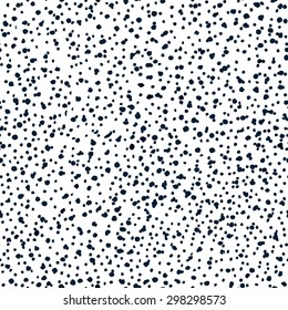 Random Dots Monochrome Seamless Pattern. Vector Dotted Textured Background. 