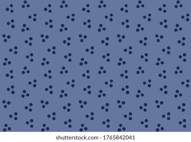 Random dots seamless pattern abstract triangle shapes stylish design. Minimalist monochrome blue micro circle textured motif. Simple geometric allover print block for apparel textile, patchwork fabric