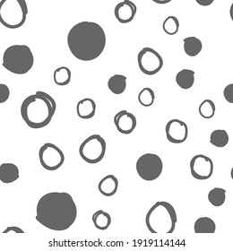 Random dots seamless pattern. Doodle circles texture background.