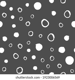 Random dots seamless pattern. Doodle circles texture background.