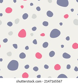 Random dots seamless pattern, pastel background doodle repeating elements