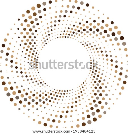  Random dotted, dots, halftone speckles concentric circle.Spiral, swirl, twirl element.Circular and radial lines volute, helix.Segmented circle with rotation.Radiating arc.Cochlear