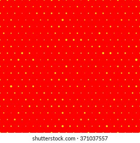 Random dotted yellow and red pop art pattern. Seamlessly repeatable background with circles.