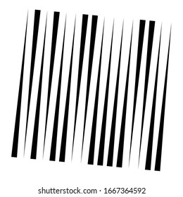 Random, dynamic lines pattern. Vertical, straight parallel lines. Irregular stripes. Streaks, strips uneven lines. Abstract geometric design element.
