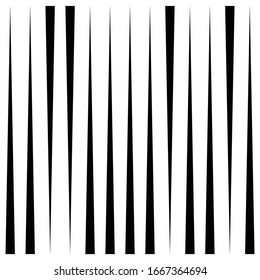 Random, dynamic lines pattern. Vertical, straight parallel lines. Irregular stripes. Streaks, strips uneven lines. Abstract geometric design element.