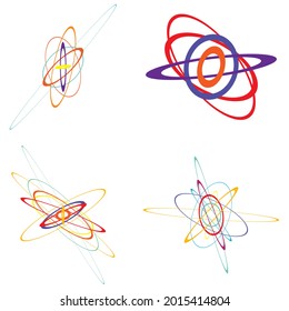 Random ellipses, ovals artistic abstract art element