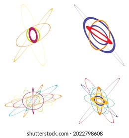 Random ellipses, ovals artistic abstract art element