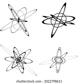 Random-Ellipsen, künstlerisches abstraktes ovales Kunstelement