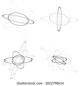 Elipses aleatorios, óvalos artísticos abstractos elementos artísticos