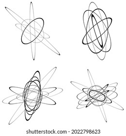 Elipses aleatorios, óvalos artísticos abstractos elementos artísticos