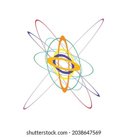 Random ellipses, ovals artistic abstract art element