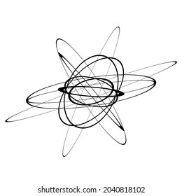 Random ellipses, ovals artistic abstract art element