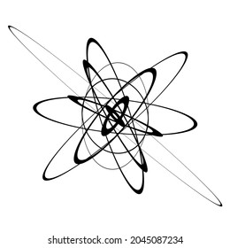 Random ellipses, ovals artistic abstract art element