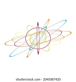 Random ellipses, ovals artistic abstract art element