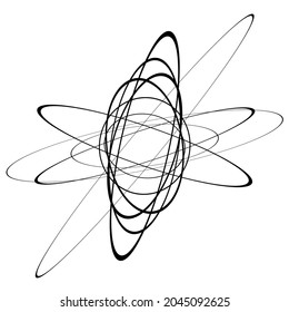 Random ellipses, ovals artistic abstract art element
