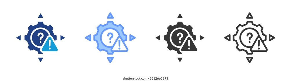 Random Error icon set multiple style collection