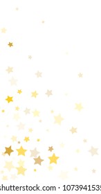  Random Falling Golden Stars Background. Magic Flying Stars Confetti.  