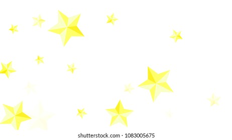  Random Falling Golden Stars on Honologram Background. Magic Flying Stars Confetti. Postcard, Packaging, Textile Print, Banner, Greeting Card, Christmas and New Year card. Vector Illustration.