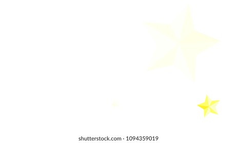  Random Falling Golden Stars on Honologram Background. Magic Flying Stars Confetti.  Banner, Greeting Card, Christmas and New Year card, Postcard, Packaging, Textile Print. Vector Illustration.