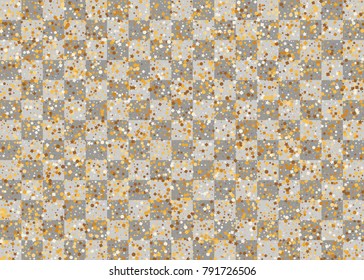 Random falling shimmer dust golden confetti. Transparent gold background luxury shine foil vector. Carnival glitter design. Shine banner card sparkle. Decorative festive holiday backdrop.