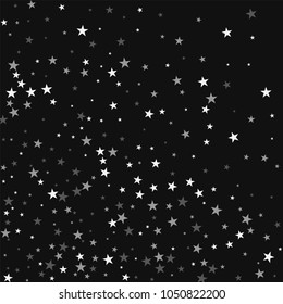 Random falling stars. Abstract mess on black background. Exquisite vector illustration.