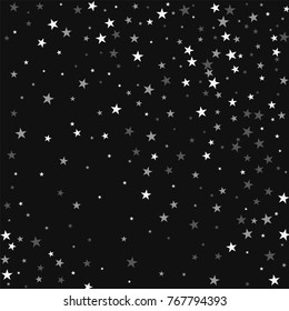 Random falling stars. Random scatter with random falling stars on black background. Memorable Vector illustration.