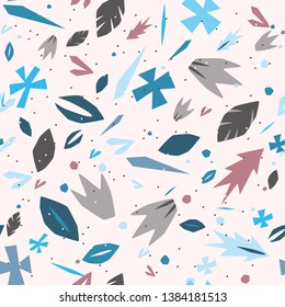 Random floral seamless pattern. Granite, stone, marble, flooring, tabletop, interior, fabric, testil, tile, surface. New Terrazzo Trend 2019