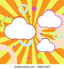 Random Fluffy Clouds and Sunny Sky 
