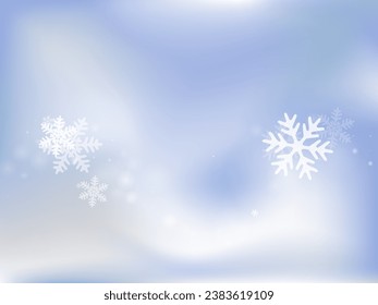 Diseño de copos de nieve volando al azar. Elementos de hielo de la especia en invierno. Papel pintado azul blanco para el clima de nieve. El tema de los copos de nieve borrosa en enero. Paisaje de huracanes de nieve.