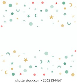 Random flying star and dot pattern