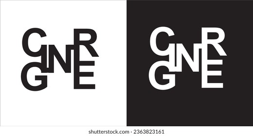 logotipo de cine de tipos de letra aleatorios en blanco y negro
