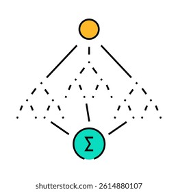 random forest algorithm line icon vector. random forest algorithm sign. isolated symbol illustration