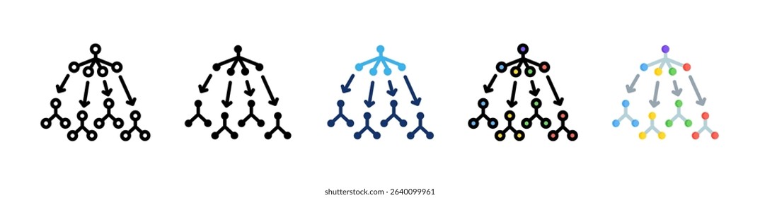 Random Forest Icon Collection With Multiple Styles