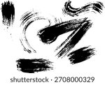 Random Free Hand Abstract Brush Hand Drawing. Vector Illustration