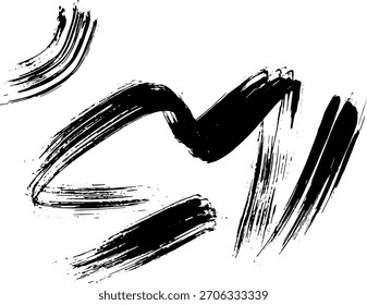 Random Free Hand Abstract Brush Hand Drawing. Vector Illustration