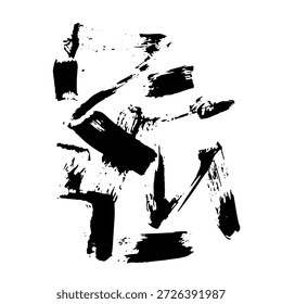 Dibujo Abstractas de la mano del cepillo de la mano libre al azar. Ilustración vectorial